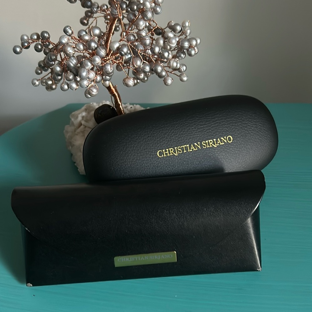 Christian Siriano Set of 2 Black Sunglass and Eyeglass Travel Cases
